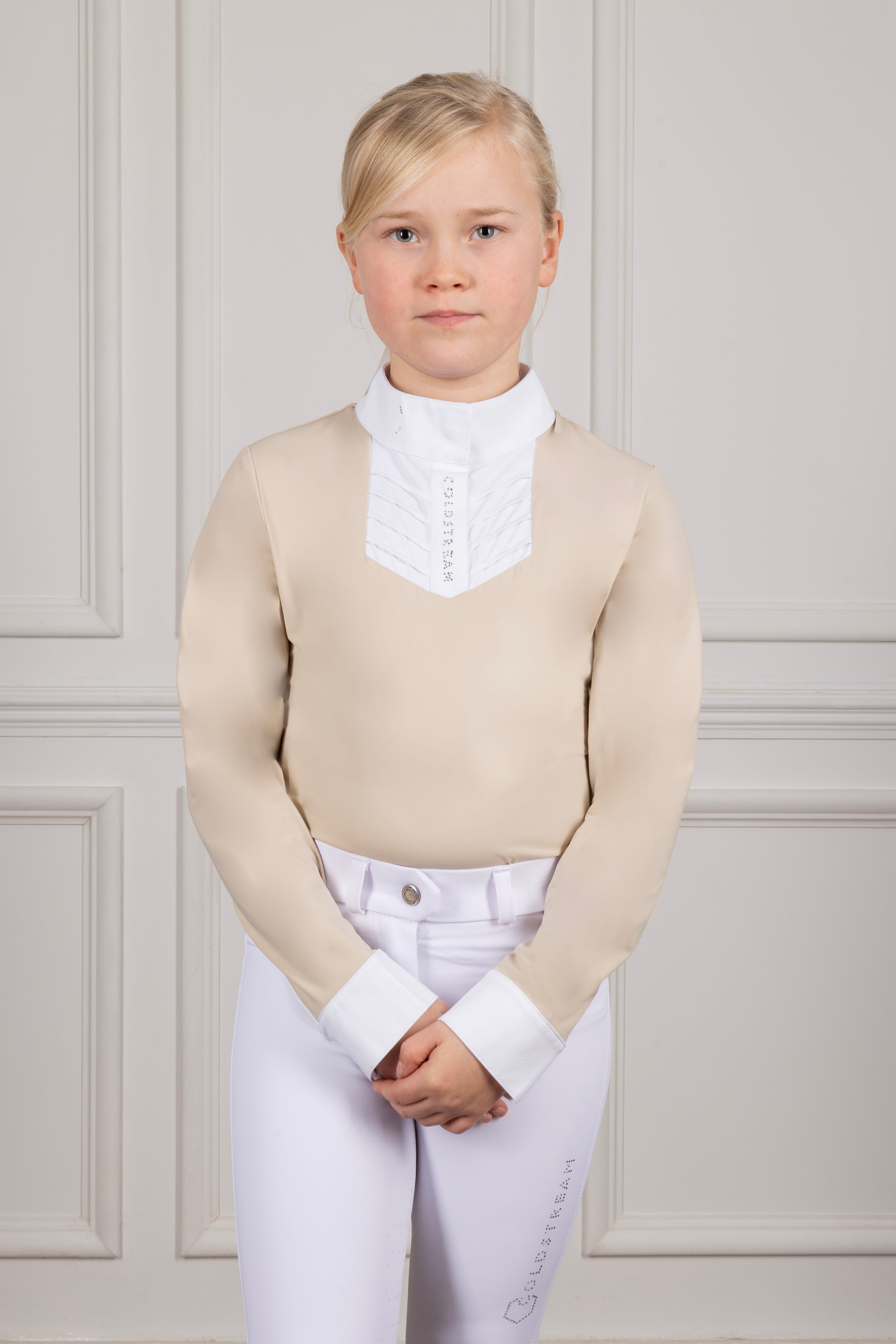 Coldstream Next Generation Long Sleeve Roslin Ruffled Crystal Show Shirt image 1